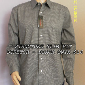 NWT Structure Slim Fit Stretch Long Sleeve
